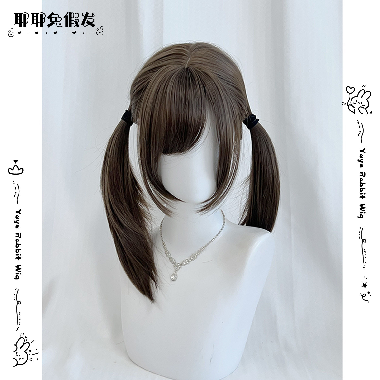 假发女短发lolita双马尾全头套图片