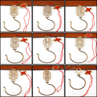 纯黄铜门窗帘钩挂钩吊钩免打孔创意装饰钩子金属旋转蚊帐挂钩窗帘