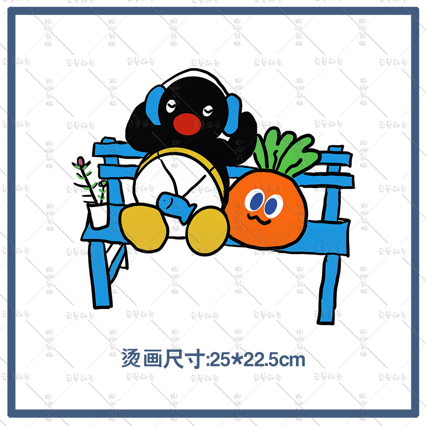 pingu热转印烫画贴五月天阿信演唱会diy卜卜烫画贴定制热转贴明
