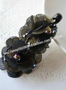 手工串珠少发量小号香蕉夹包邮