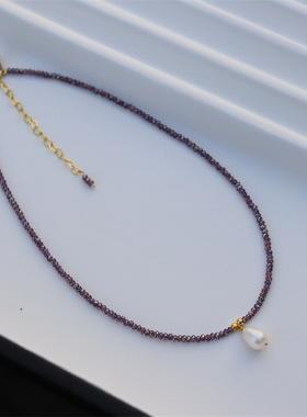 珍珠项链ins风淡水珍珠水晶链