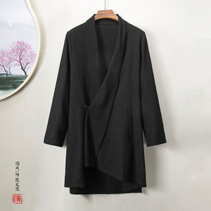 2025秋冬新款风棉麻男士中长款风衣外套F55P120，男装风衣，钱塘802