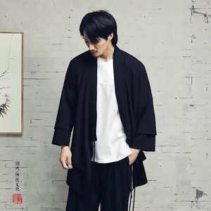 风男装改良男士假两件汉服外套H22P85图片