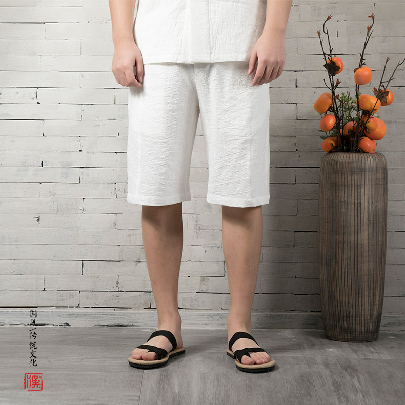 2025春夏新款男装亚麻裤短裤K379P55,男装牛仔裤,钱塘802