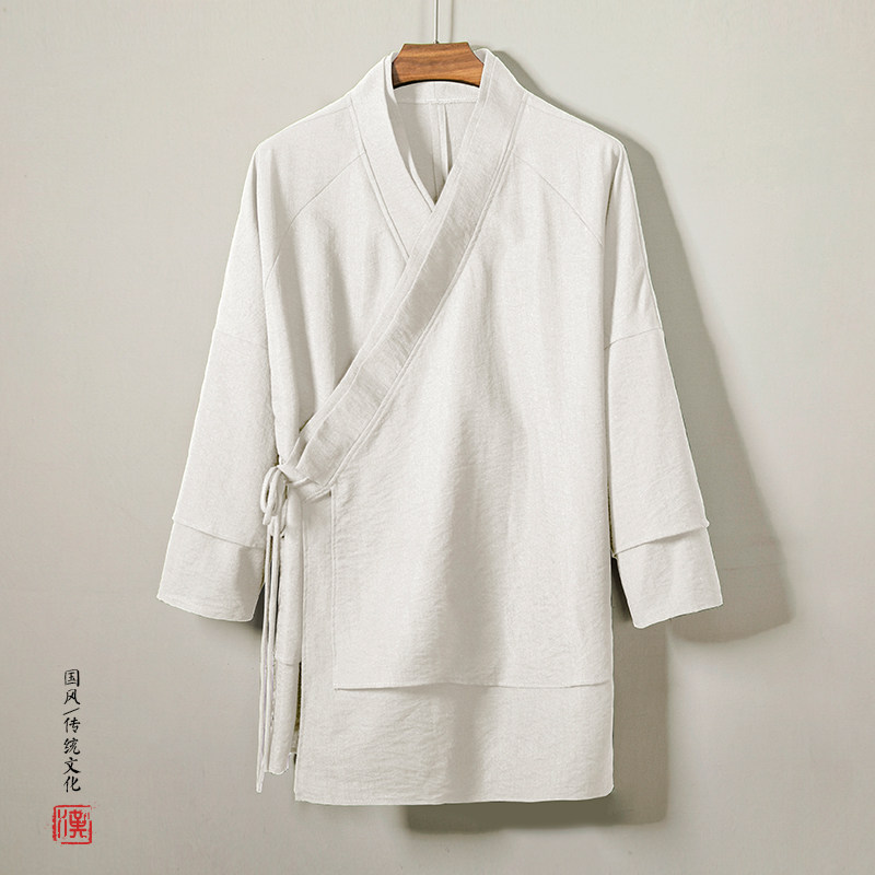 2025秋冬新款风男士改良汉服H22P85,男装民族服装,钱塘802