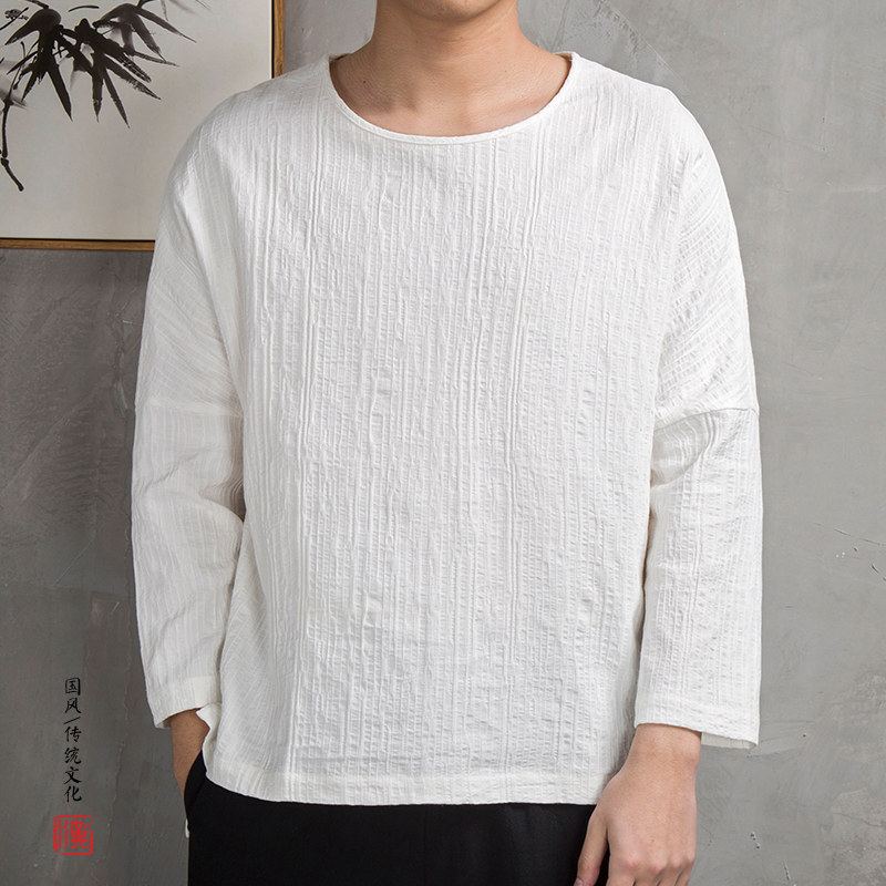 风男装纯色男士七分袖T恤T205P60图片