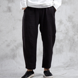 秋冬新款风男装亚麻男士休闲裤阔腿男长裤K91P85，男装休闲裤，钱塘802