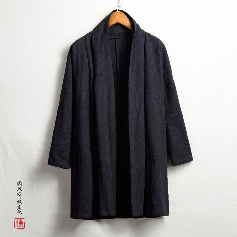 2025秋冬新款风男装亚麻男士中长款风衣外套F21P120,男装风衣,钱塘802