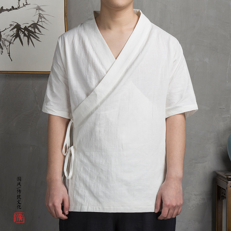 风男装汉服短袖外套C95P65,男装T恤,钱塘802