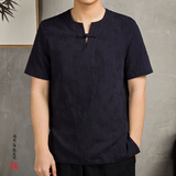 风男装棉麻男士T恤T207P55，男装T恤，钱塘802