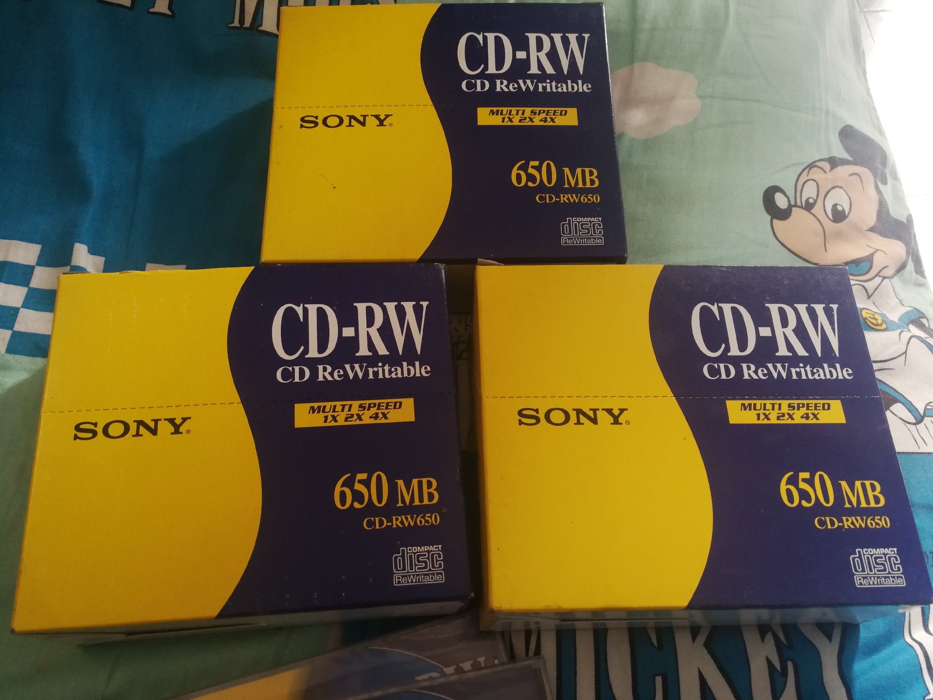 全新原装5片盒装SONY CR-RW 650MB 1x 2x议价