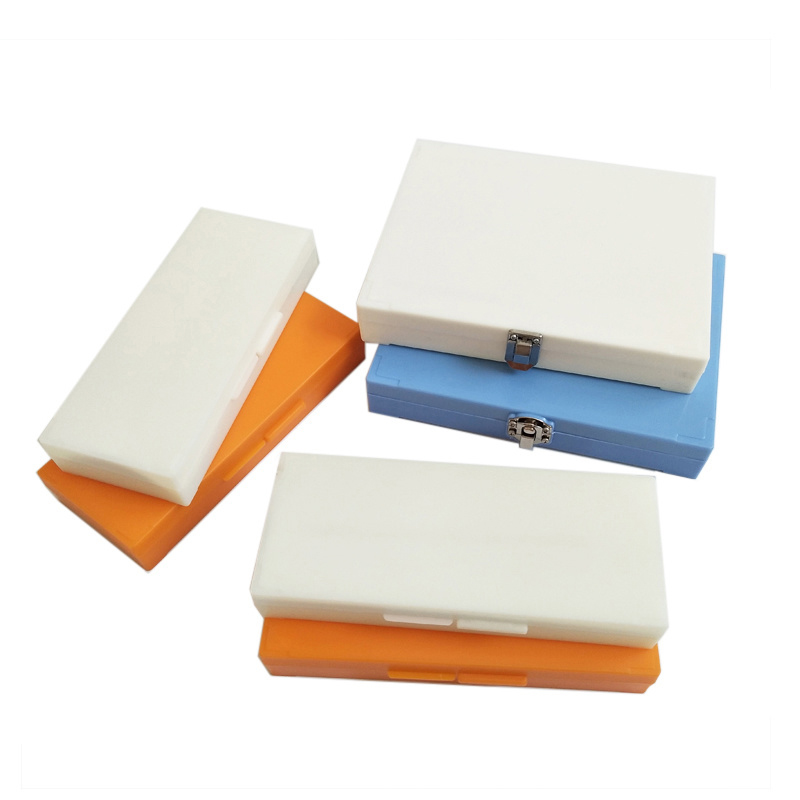 100片装 载玻片盒 病理盒 切片盒 储存 湿盒 带锁扣 实验器材