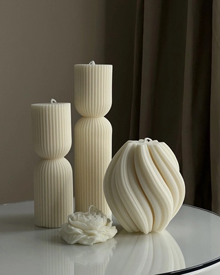 四件套原始版造型香薰蜡烛小众高级烛光晚餐拍摄道具家居装饰摆件