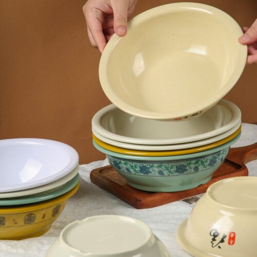 密胺仿瓷福字汤盆毛血旺小龙虾专用碗商用饭店酸菜鱼网红创意汤碗