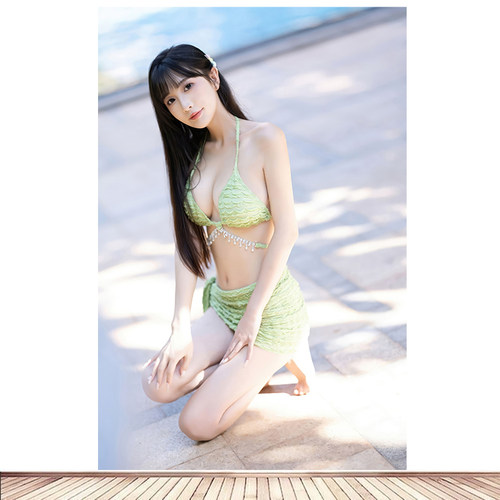美女海报墙贴画卧室床头壁纸明星性感美女酒店浴足会所贴画385