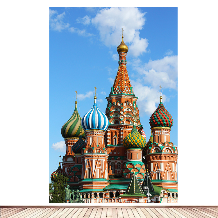 俄罗斯莫斯科著名旅游景点圣彼得堡风光海报房间贴画2