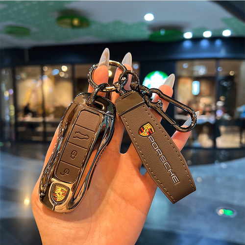 适用于保时捷钥匙套新卡宴帕拉梅拉911macan钥匙壳718钥匙包男女
