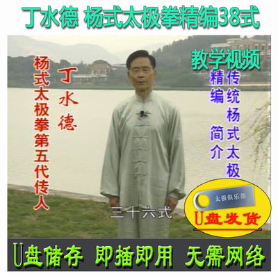丁水德 杨式太极拳精编38式U盘视频传统杨氏精简三十八式讲解教学