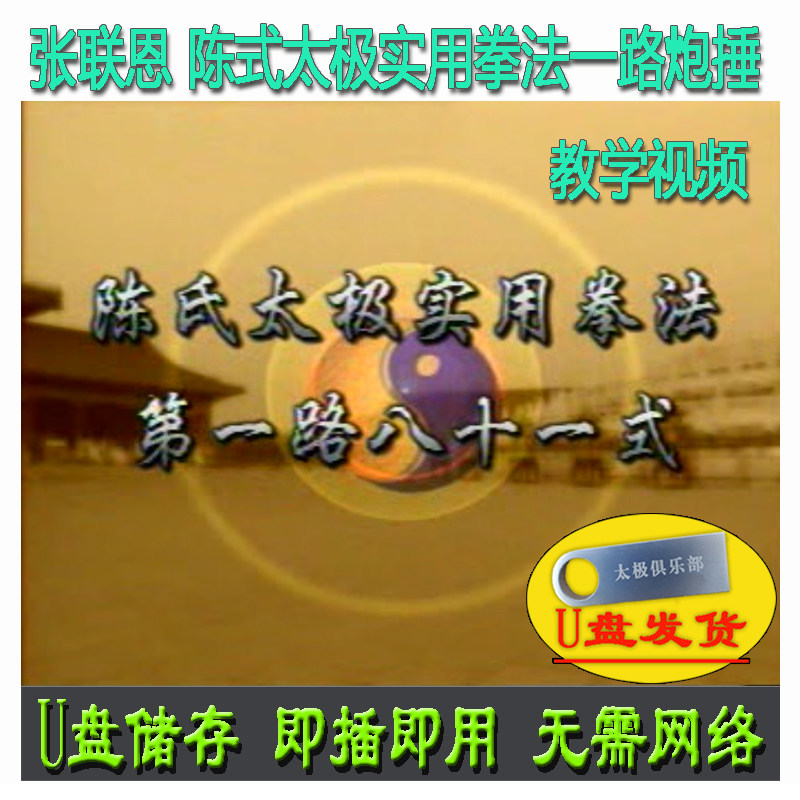 张联恩 陈式太极拳实用拳法一路81式U盘视频陈氏洪派八十一式教学图片