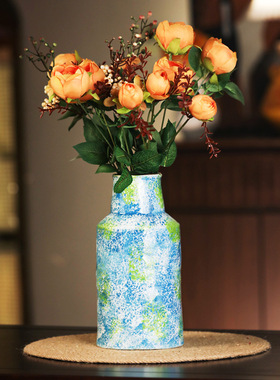 景德镇陶瓷花瓶家居客厅摆件绿植水培花瓶玄关插花茶室民宿装饰品