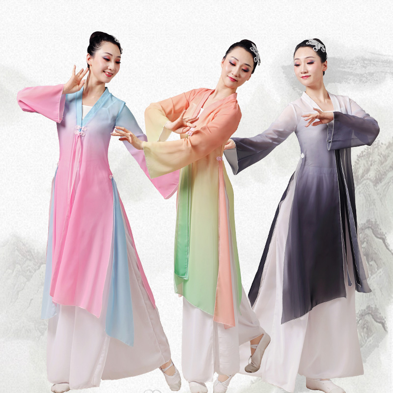 2022加密雪纺古典舞舞蹈服装