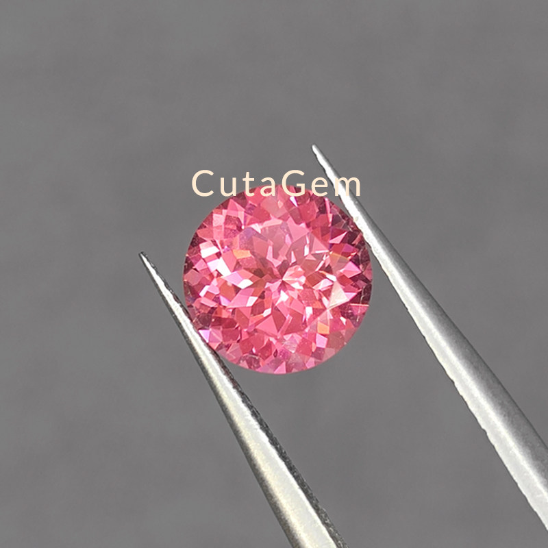 3~10mm帕帕拉恰培育宝石裸石 圆形心形 日出色日落色莲花色