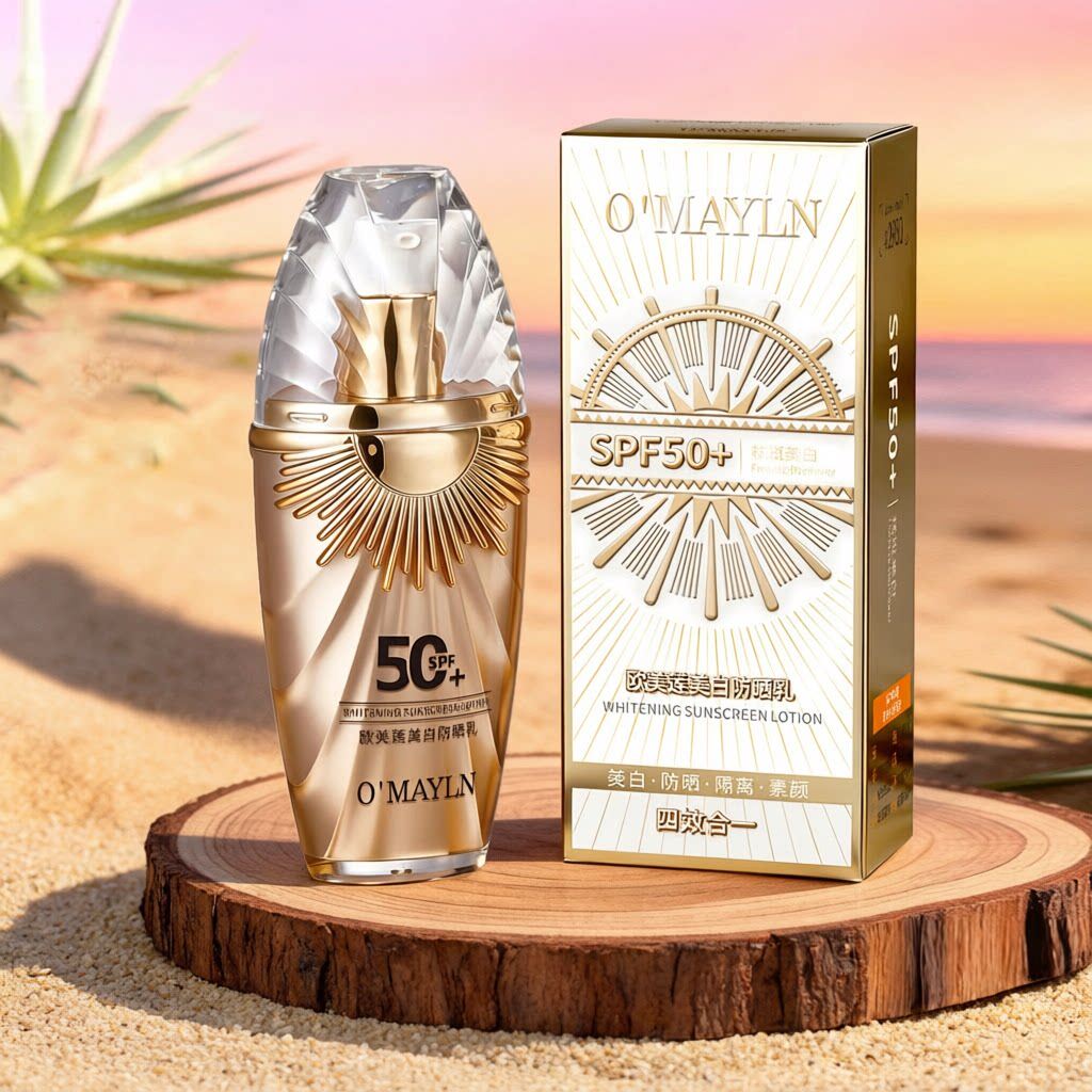 欧美莲美白防晒乳SPF50 夏季户外清爽不粘腻祛斑轻薄高倍防晒霜