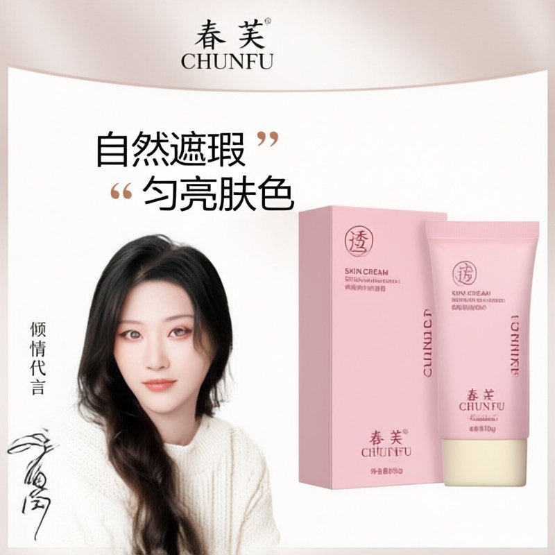 春芙清透养肤素颜霜不假白遮瑕BB懒人霜身体提亮肤色自然美颜隔离