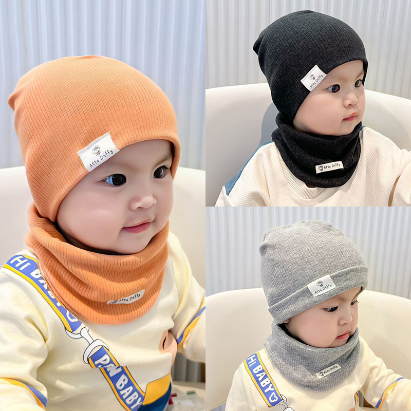 2024秋冬季儿童帽子围巾套装帽子