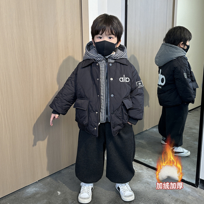 男童冬季加厚棉服2025新款