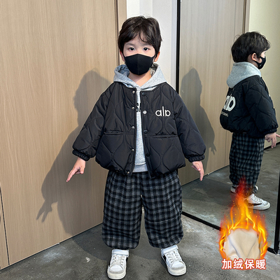 男童秋冬装套装2025新款三件套