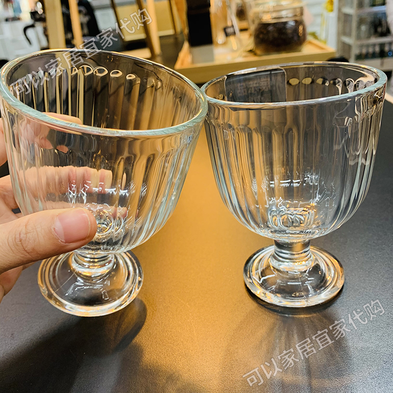 宜家瓦達恩高腳杯透明玻璃280ml