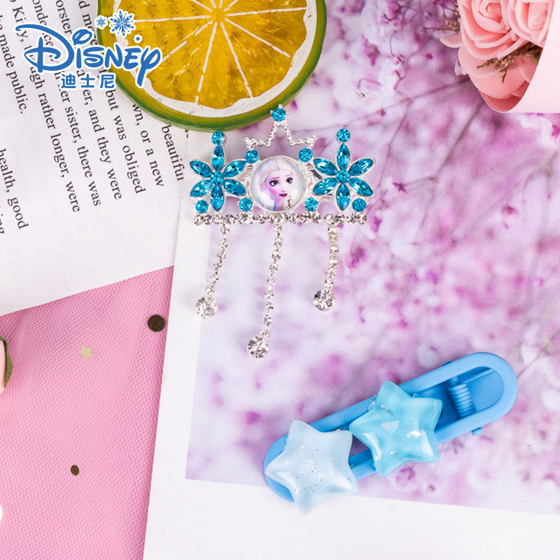 爱莎公主儿童发夹女夹子头饰女童宝宝发卡小女孩发饰皇冠可爱公主