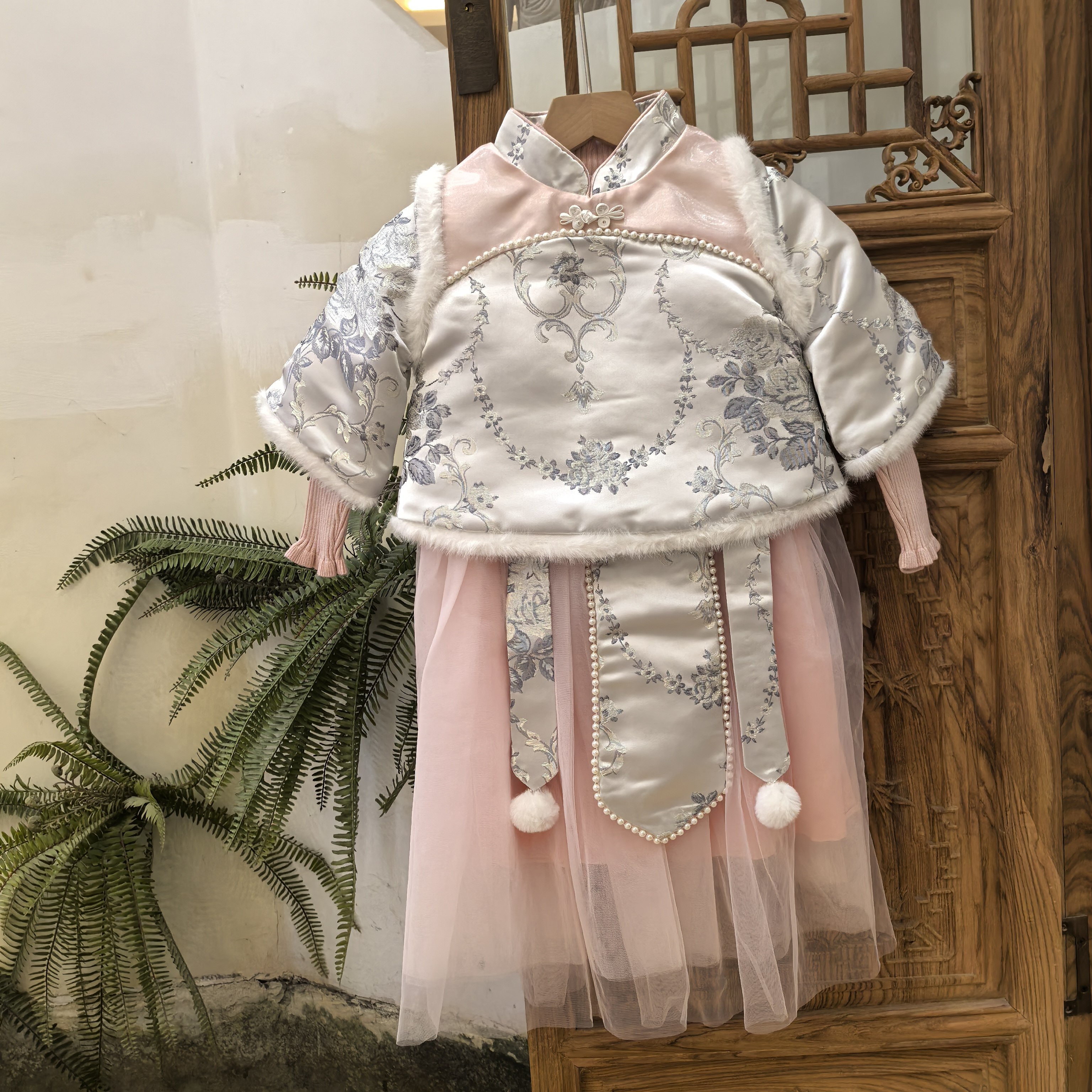 女童汉服套装两件套 儿童中国风连衣裙