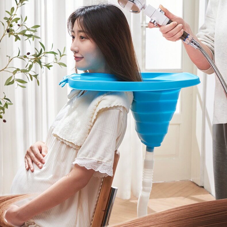 老人坐着洗头神器折叠便携洗头盆免弯腰护理洗发孕妇老人家用洗头