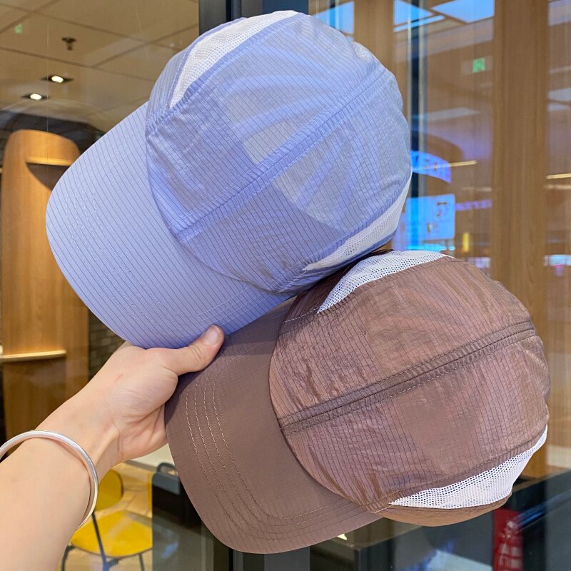 夏季薄款速干棒球帽男女网眼透气防晒鸭舌帽户外运动跑步遮阳帽子