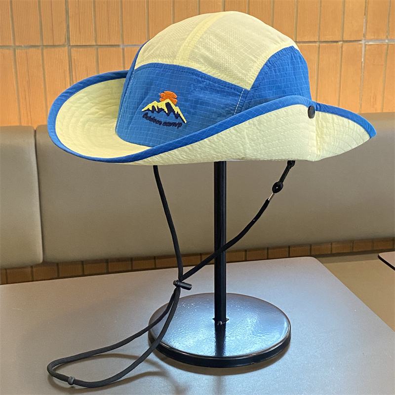 山系拼色速干登山帽男女夏季徒步