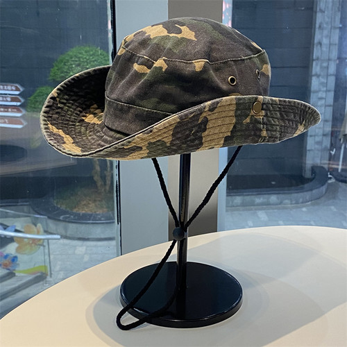 迷彩遮阳帽渔夫帽子春夏季太阳帽