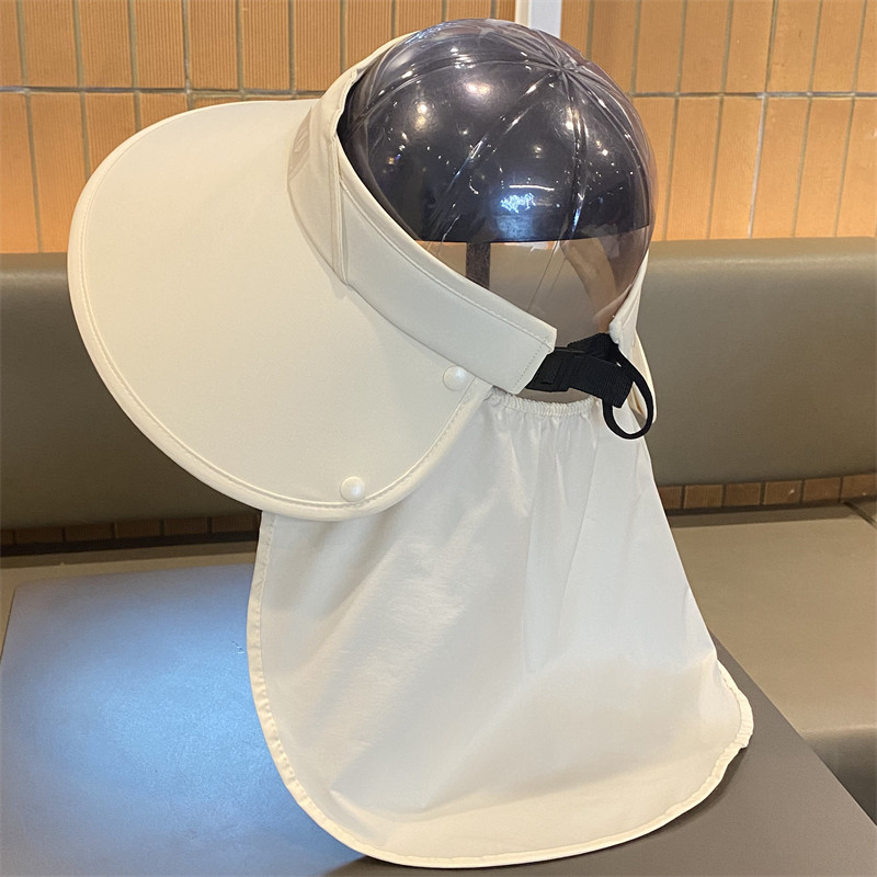 夏季可拆披肩遮阳空顶帽防紫外线