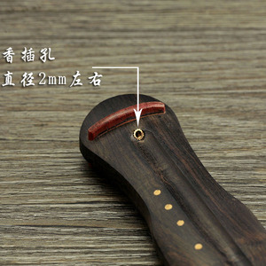 【黑檀琴炉】黑檀古琴香炉 紫光檀香筒套件沉香檀香线香 香插琴炉