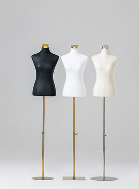 S82码女立裁人台可插针白色泡沫半身模特道具制版学生服装设计