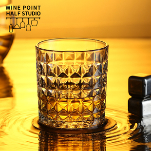 家用水晶玻璃洋酒杯酒吧烈酒杯酒具啤酒杯 创意威士忌酒杯复古欧式