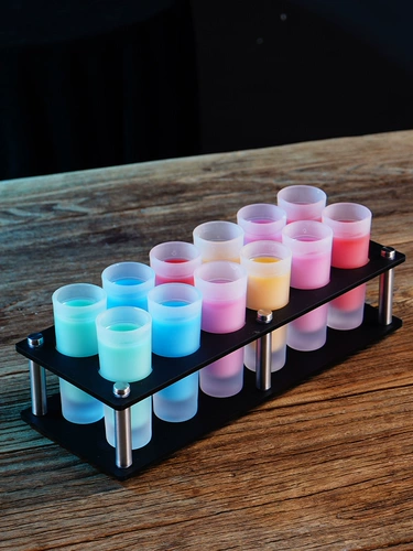 Акриловый бокал, радужный держатель для стакана, пуля, коктейльная стопка, комплект, цвет, подходит для караоке-баров, для подачи коктейля B52, для подачи Jägermeister