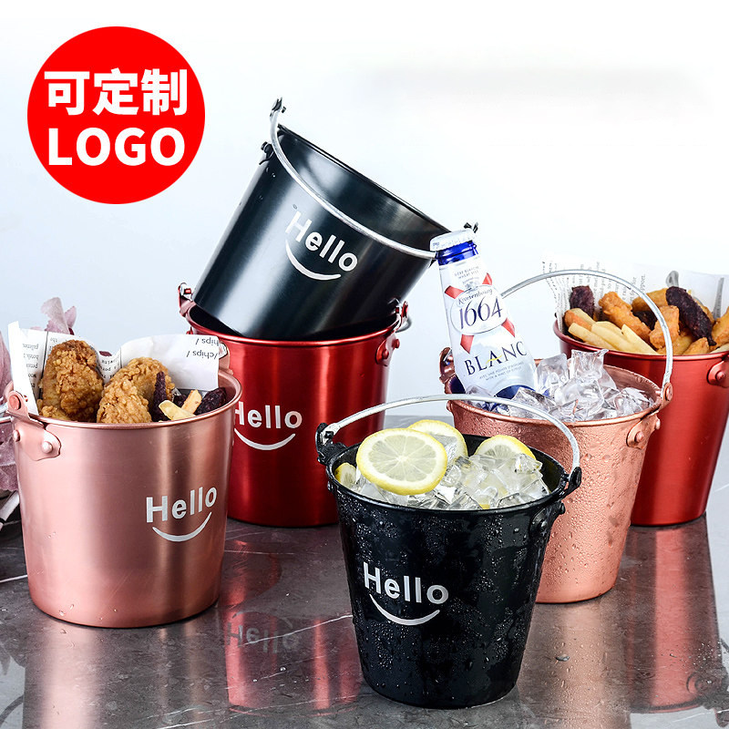 不锈钢冰桶迷你KTV酒吧欧式冰块粒桶大号虎头冰桶红酒电镀冰桶