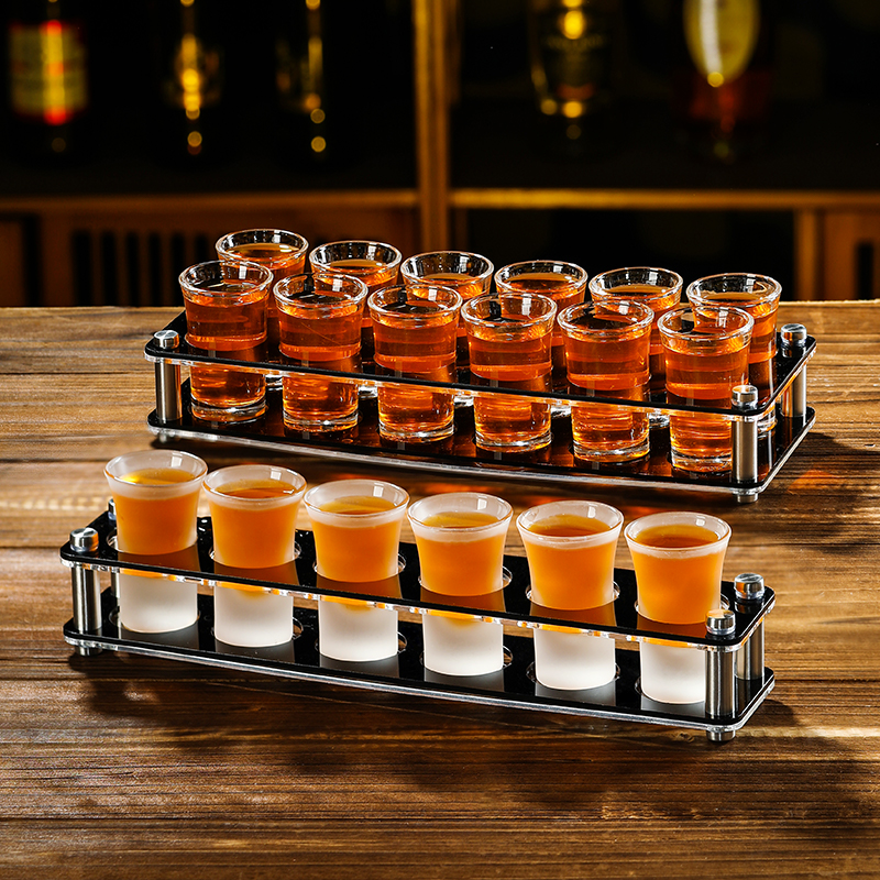 Shot杯野格磨砂杯鸡尾酒杯架酒架