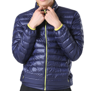 捷威户外立领轻薄羽绒服男可收纳冬季 白鸭羽绒服轻便保暖外套 短款