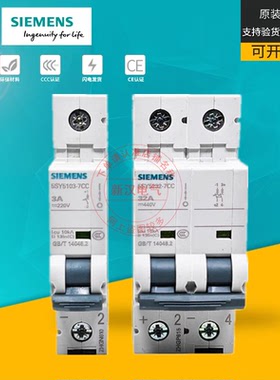 西门子直流小型断路器5SY5微型空开1P DC220V 2P DC440V 10KA 16A