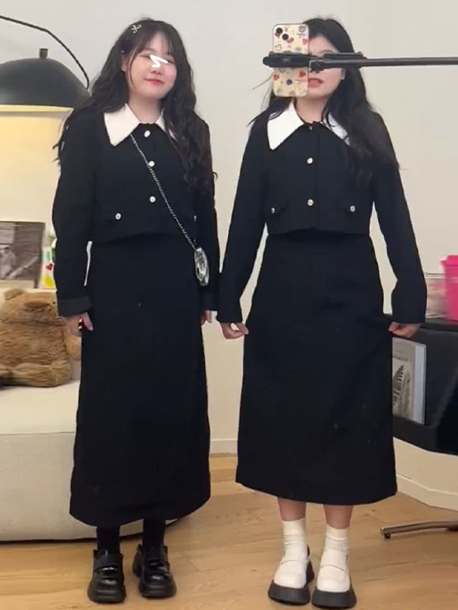 春秋2-300斤加大码韩版气质洋气减龄胖MM女小香风半身裙外套套装,女装/女士精品,时尚套装,淘宝优惠券,粉丝福利购,淘宝优惠卷