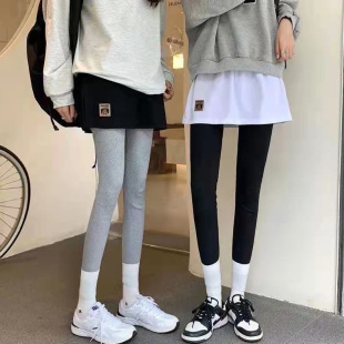 秋冬新款300斤大码遮臀叠穿卫衣打底神器内搭小屁帘半身裙女ins潮