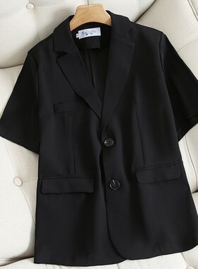 大码高级感职业装夏季短袖小西服